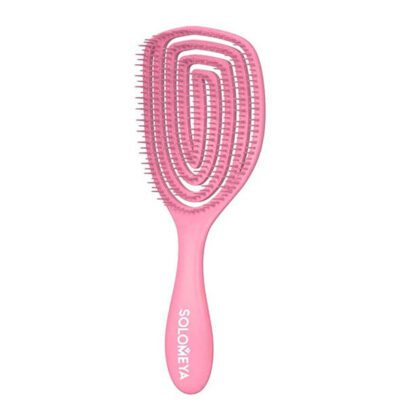 Расческа для распутывания сухих и влажных волос Solomeya Wet Detangler Brush Oval Strawberry