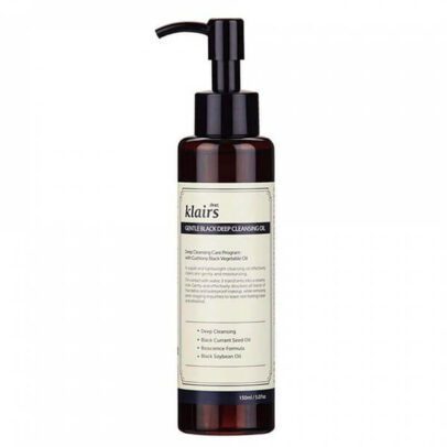 Uидрофильное масло Dear, Klairs Gentle Black Deep Cleansing Oil