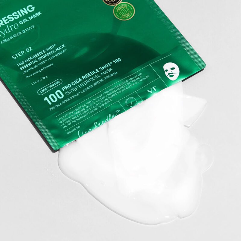 Двухфазная гидрогелевая маска с центеллой VT Cosmetics Pro Cica Reedle Shot 100 2Step Hydrogel Mask — изображение 2