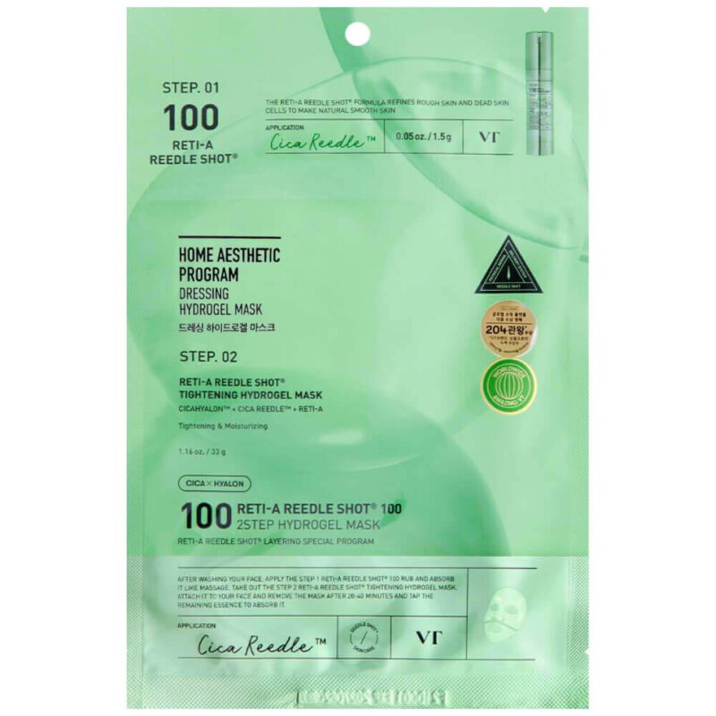 Двухфазная гидрогелевая маска с микроиглами и ретинолом VT Cosmetics Reti-A Reedle Shot 100 2Step Hydrogel Mask