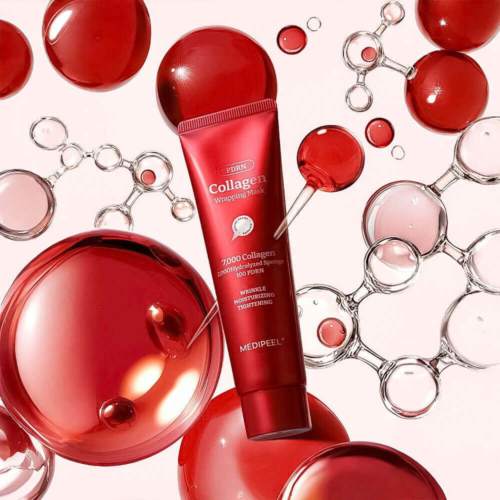Подтягивающая маска-плёнка с коллагеном и ПДРН MEDIPEEL Collagen Glow Wrapping Mask — изображение 2